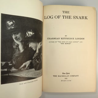 The Log of the Snark, a presentation copy inscribed, signed, and dated by the author, Jack London's widow, and featuring her personal bookplate