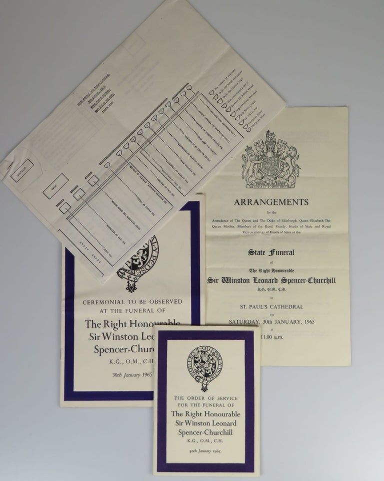 A small archive of documents from the 30 January 1965 State Funeral of Sir Winston S. Churchill,...