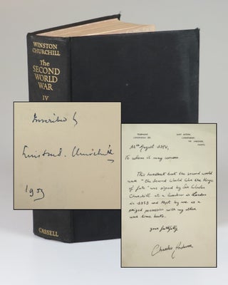 Item #007873 The Second World War, Volume IV, The Hinge of Fate, inscribed and dated by Winston...