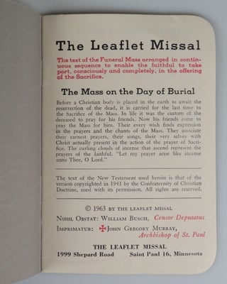 A small archive of ephemera from the 25 November 1963 state funeral of President John F. Kennedy at St. Matthew's Cathedral in Washington, D.C.
