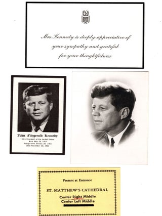 A small archive of ephemera from the 25 November 1963 state funeral of President John F. Kennedy at St. Matthew's Cathedral in Washington, D.C.
