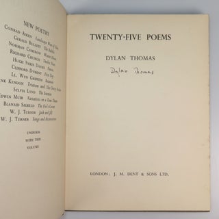 Twenty-Five Poems, signed by the author