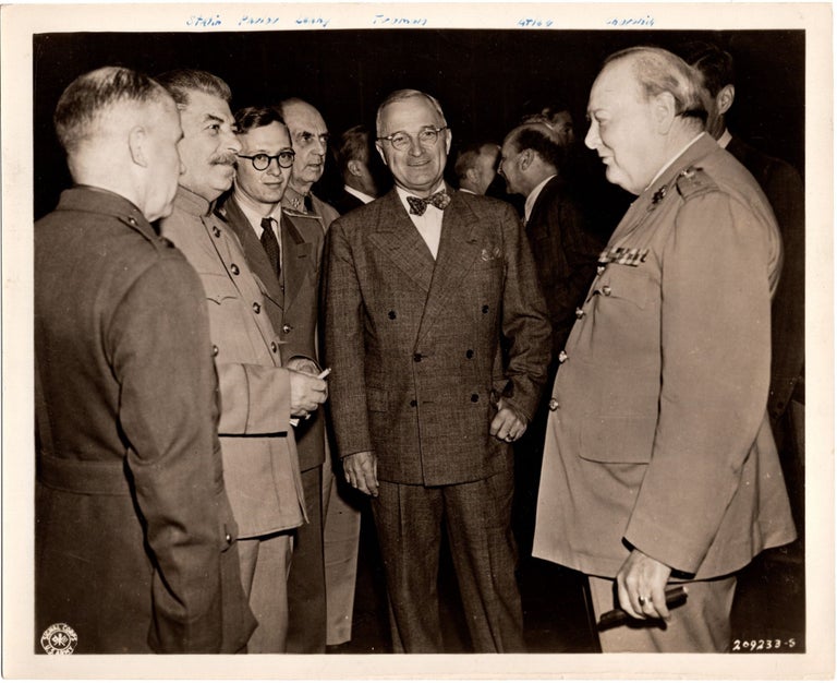 An original Second World War U.S. Army Signal Corps photograph of British Prime Minister Winston...