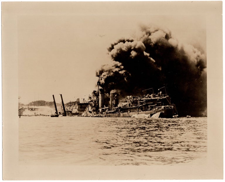 An original Second World War Official U.S. Navy photograph of the U.S. Navy destroyer USS Shaw,...