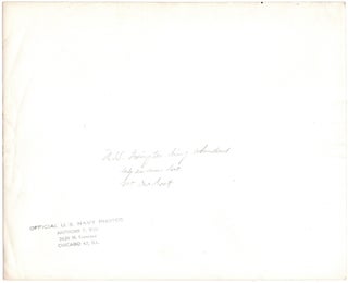 An original Second World War Official U.S. Navy photograph of the USS Lexington, the first U.S. Navy aircraft carrier lost during the Second World War, being abandoned by her crew during the afternoon of 8 May 1942 during the Battle of the Coral Sea