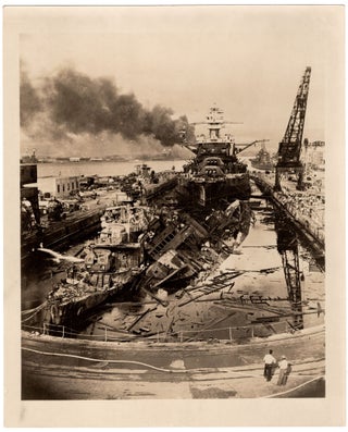 Item #007908 An original Second World War Official U.S. Navy photograph of the flagship of the...