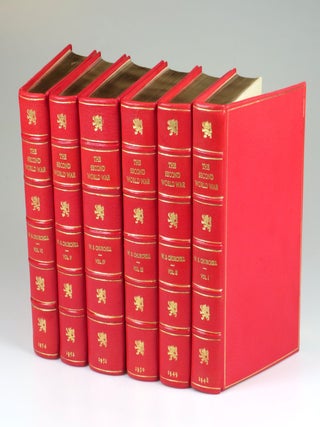 Item #007933 The Second World War, full set of six British first editions finely bound in full...
