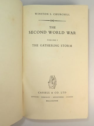 The Second World War, full set of six British first editions finely bound in full crimson Morocco goatskin