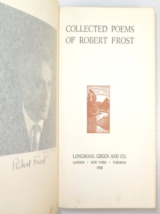 Collected Poems of Robert Frost, with a charming 1932 drawing and gift inscription from American landscape architect Frank A. Waugh