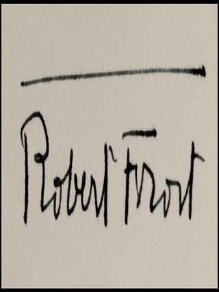 Collected Poems of Robert Frost, signed by Frost