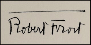 Collected Poems of Robert Frost, signed by Frost