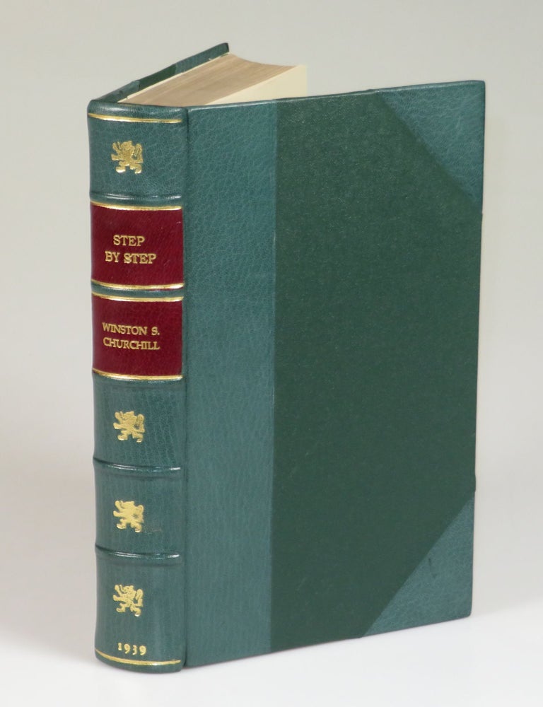 Item #008067 Step By Step, finely bound. Winston S. Churchill.