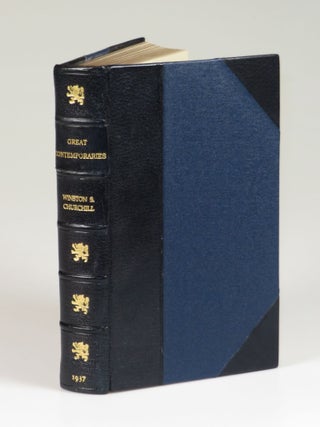Item #008068 Great Contemporaries, finely bound. Winston S. Churchill