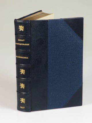Item #008069 Great Contemporaries, finely bound. Winston S. Churchill