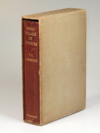 Seven Pillars of Wisdom, the U.S. publisher's quarter leather limited edition, copy #448 of 750, an unread copy with uncut signatures, retaining the publisher's dust jacket and slipcase