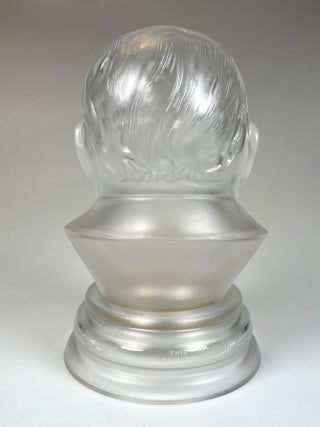 Frosted lead-crystal glass bust of Sir Winston S. Churchill, #4 of 250 produced for the 1974 Centenary of Churchill's birth
