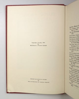 The War Speeches: a full set of seven Canadian first editions: Blood Sweat and Tears, The Unrelenting Struggle, The End of the Beginning, Onwards to Victory, The Dawn of Liberation, Victory, Secret Session Speeches