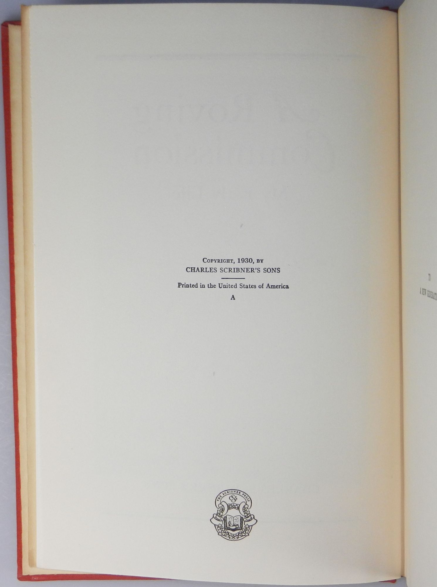 A Roving Commission | Winston S. Churchill | First edition, first printing