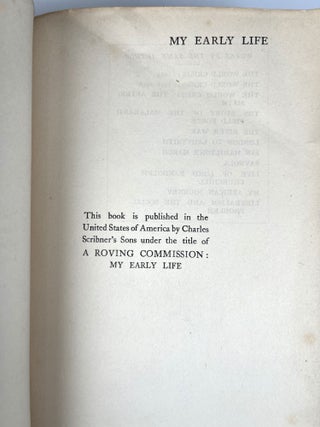 My Early Life, a publisher's pre-publication proof copy