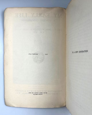 My Early Life, a publisher's pre-publication proof copy