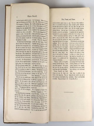 Coming Men on Coming Questions, including "Winston Churchill, Past, Present, and Future." by William T. Stead and "Why I Am A Free Trader." by Winston S. Churchill