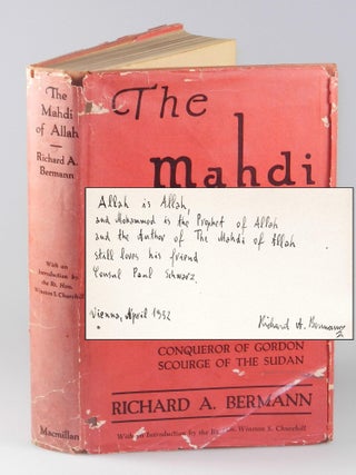 Item #008159 The Mahdi of Allah, author's presentation copy inscribed to the first German...