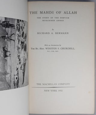The Mahdi of Allah, author's presentation copy inscribed to the first German diplomat to openly criticize Hitler's regime