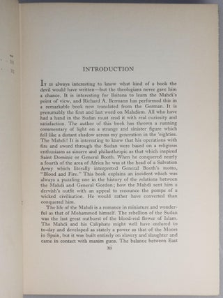 The Mahdi of Allah, author's presentation copy inscribed to the first German diplomat to openly criticize Hitler's regime