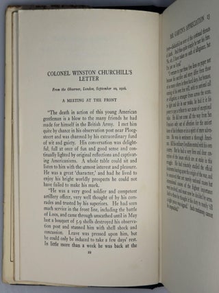 Harry Butters, R.F.A. "An American Citizen" Life and War Letters