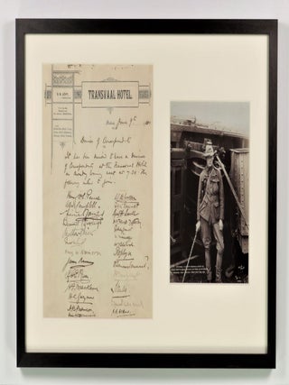 Item #008183 A unique Boer War artifact, including a mid-1900 signature and image of Winston...