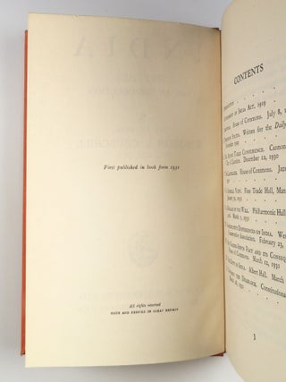 India, the first edition, first printing, first binding state in the exceptionally scarce dust jacket