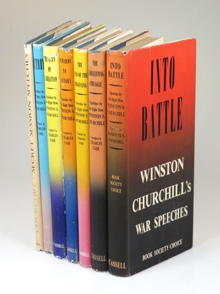 Item #008230 The War Speeches, a full set of seven British first editions - Into Battle, The...