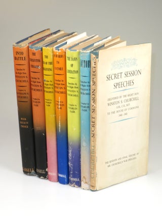 Item #008231 The War Speeches, a full set of seven British first editions - Into Battle, The...