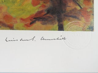 View from Chartwell, a limited and numbered lithograph reproduction of Churchill's c.1938 painting of his beloved country home, Chartwell