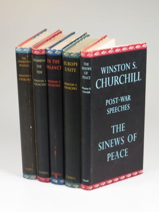 Item #008253 The Postwar Speeches, a full set of jacketed first editions: The Sinews of Peace,...