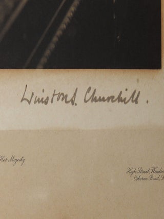 A magnificent, large, signed photograph of Winston S. Churchill captured and printed in late 1900, just after Churchill's first election to Parliament at the age of 25, still housed in the original, contemporary frame