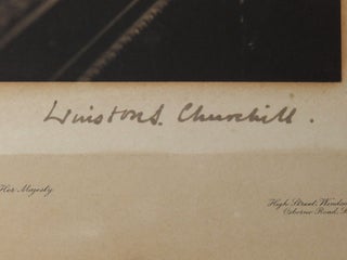 A magnificent, large, signed photograph of Winston S. Churchill captured and printed in late 1900, just after Churchill's first election to Parliament at the age of 25, still housed in the original, contemporary frame
