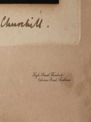 A magnificent, large, signed photograph of Winston S. Churchill captured and printed in late 1900, just after Churchill's first election to Parliament at the age of 25, still housed in the original, contemporary frame