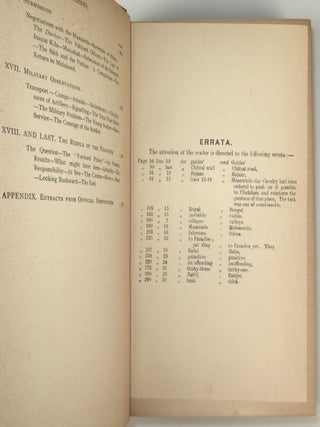 The Story of the Malakand Field Force, An Episode of Frontier War, the first printing of the Colonial edition with the Indian errata slip prepared by Churchill