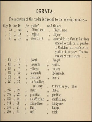 The Story of the Malakand Field Force, An Episode of Frontier War, the first printing of the Colonial edition with the Indian errata slip prepared by Churchill