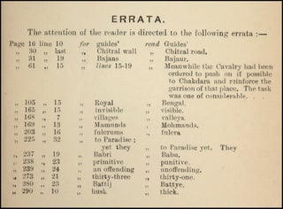 The Story of the Malakand Field Force, An Episode of Frontier War, the first printing of the Colonial edition with the Indian errata slip prepared by Churchill