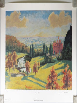 Item #008277 View from Chartwell, a limited and numbered lithograph reproduction of Churchill's...