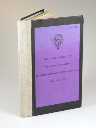 An archive of official documents relating to preparation of the State Funeral of The Right Honourable Sir Winston Leonard Spencer Churchill, K.G., O.M., C.H., Saturday, 30th January, 1965, including: Copy No. 323 of the bound, indexed, and tabbed "Special District Order"; Amendments 2-5 to the Special District Order; the official and confidential list of Operation Hope Not Telephone Numbers; a confidential summary document for Operation Hope Not; a State Funeral Warning Order and accompanying large, detailed, folding tabular detail of "Troops Taking Part in the Procession"; an original black crepe sewn and lined arm band for participation in the State Funeral ceremonies