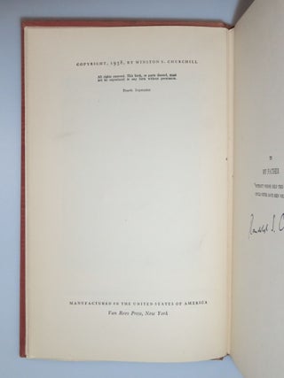 While England Slept, signed by Randolph S. Churchill
