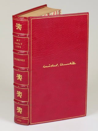 Item #008294 My Early Life, finely bound in full red Morocco goatskin by Bayntun-Riviere for...