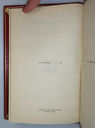 My Early Life, finely bound in full red Morocco goatskin by Bayntun-Riviere for Sotheran's