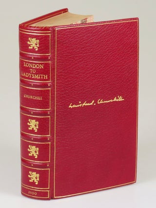 Item #008299 London to Ladysmith via Pretoria, finely bound in full red Morocco by...