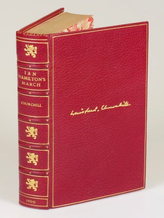 Item #008300 Ian Hamilton's March, finely bound in full red Morocco goatskin by Bayntun-Riviere....