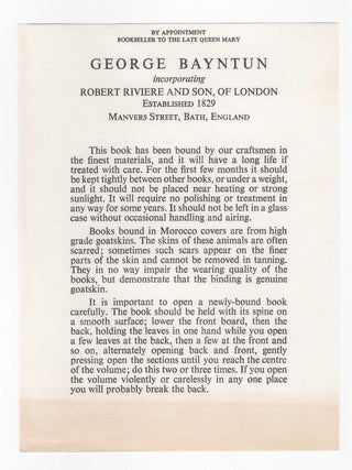 Ian Hamilton's March, finely bound in full red Morocco goatskin by Bayntun-Riviere