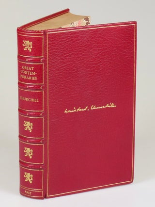 Item #008301 Great Contemporaries, finely bound in full red Morocco by Bayntun-Riviere. Winston...